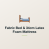 Fabric Bed & 34cm Latex Foam Mattress