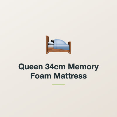 Queen 34cm Memory Foam Mattress
