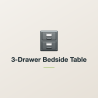 3-Drawer Bedside Table