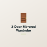 3-Door Mirrored Wardrobe
