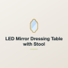 LED Mirror Dressing Table with Stool