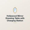 Hollywood Mirror Dressing Table with Charging Station
