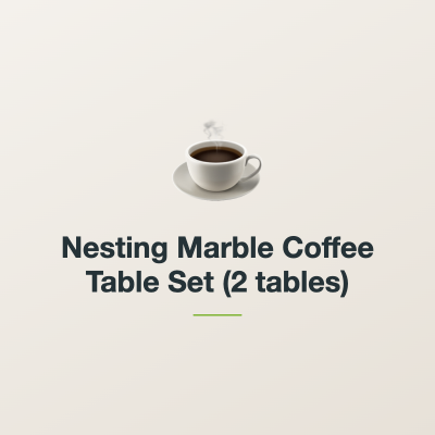 Nesting Marble Coffee Table Set (2 tables)