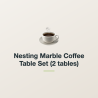 Nesting Marble Coffee Table Set (2 tables)